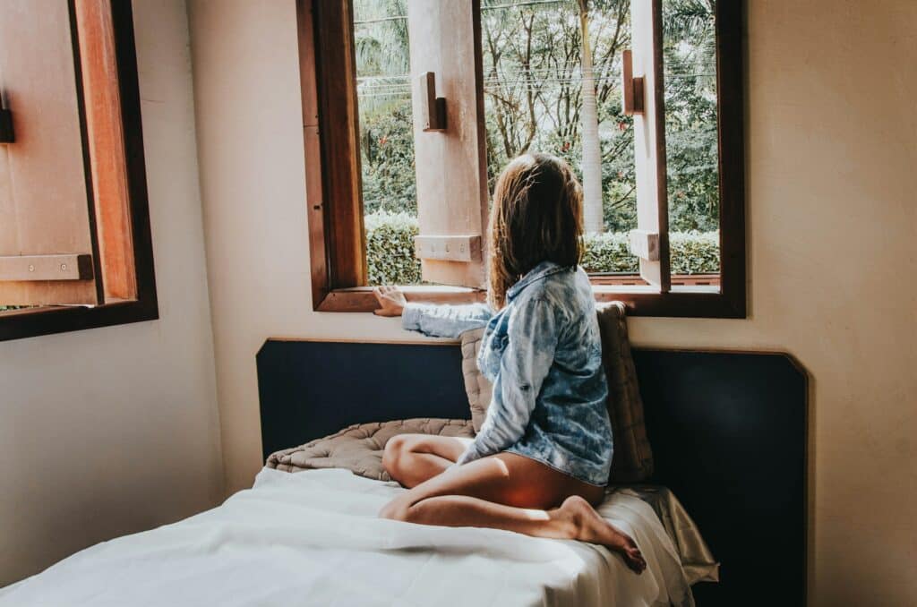 woman in bed