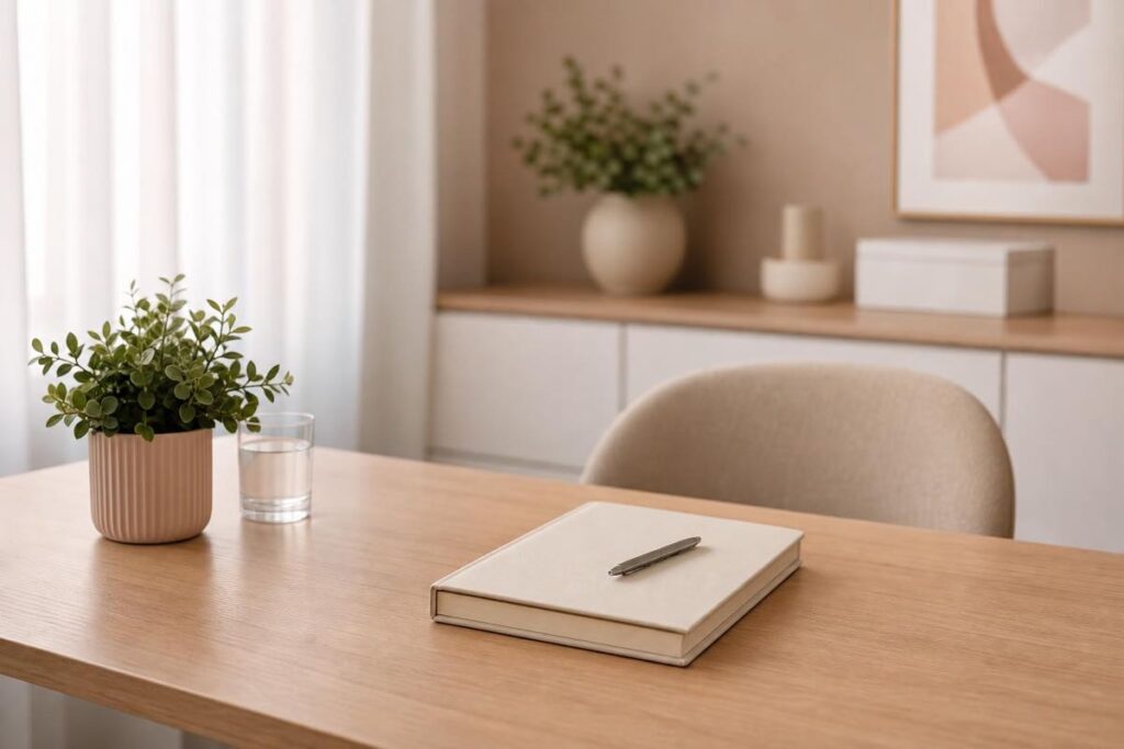 Private consultation desk at a women’s health clinic