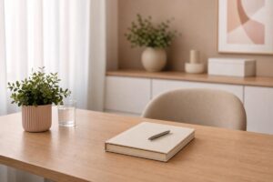 Private consultation desk at a women’s health clinic